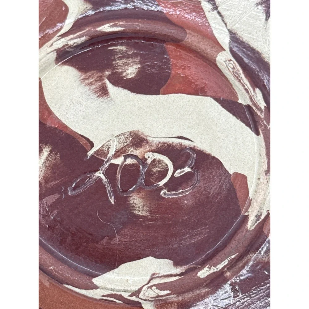 Clayborn Pottery Montana Marbled Agateware Set of 5 Plates & Bowls Signed 2005